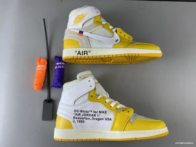 Air Powder White Yellow-Cone Off-White AQ0818-149 1 NRG x Dark Jordan 0823